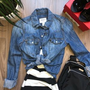 FOREVER 21 Jean Shirt